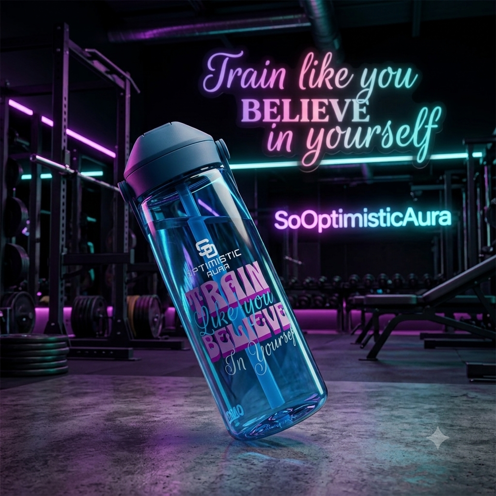 SoOptimistic Aura Flip straw water bottle