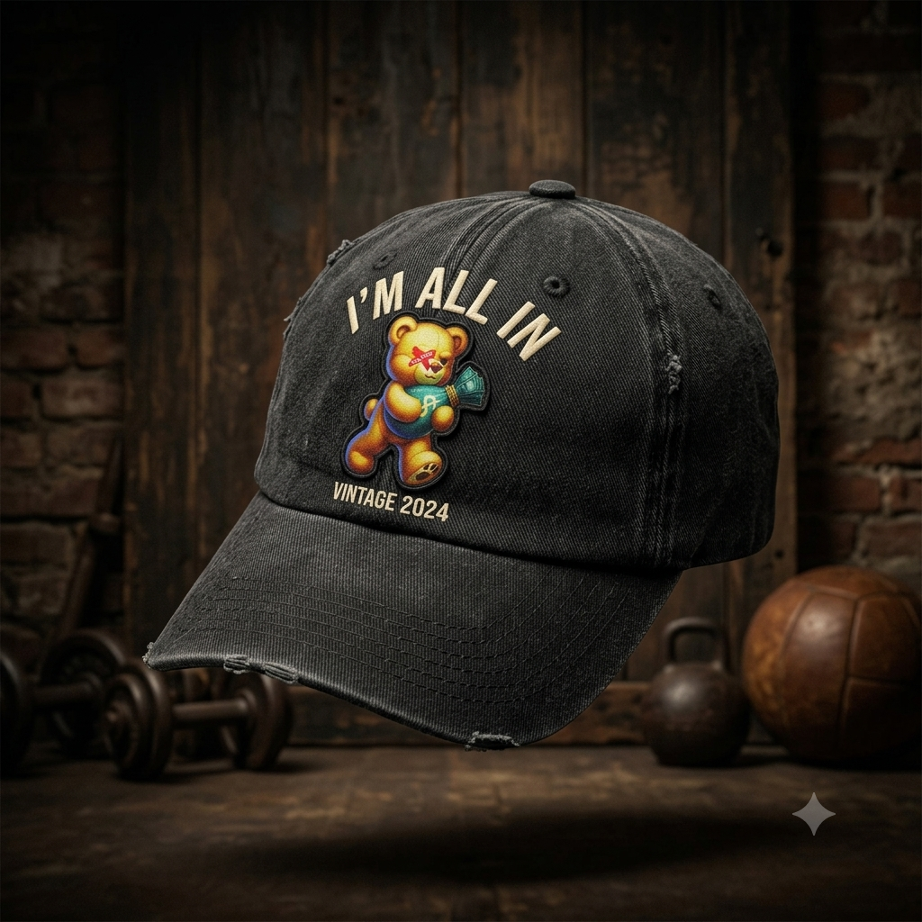 I'm All In Vintage Cotton Twill Cap