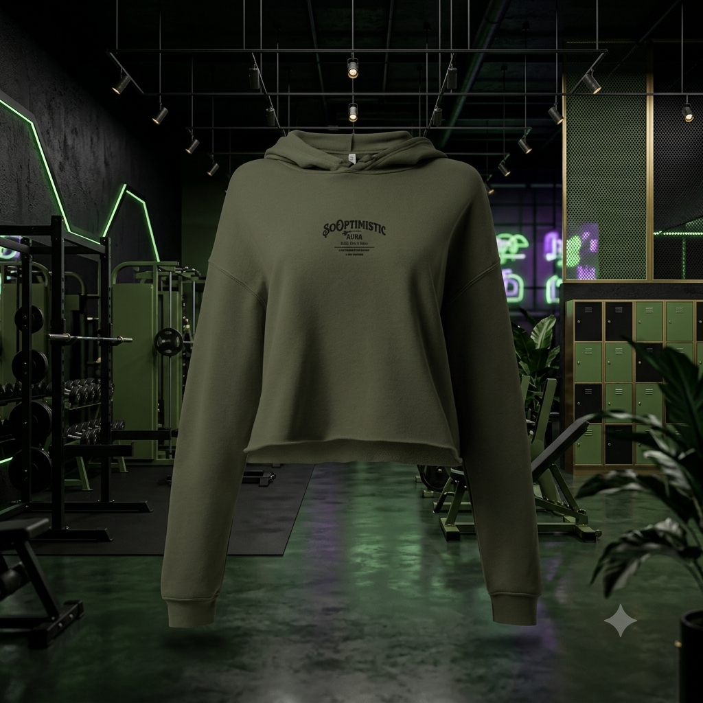SoOptimisticAura Faith Over Fear Cropped Hoodie