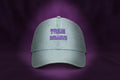 SoOptimistic Aura Denim Hat 6-panel cotton cap with adjustable strap and soft crown