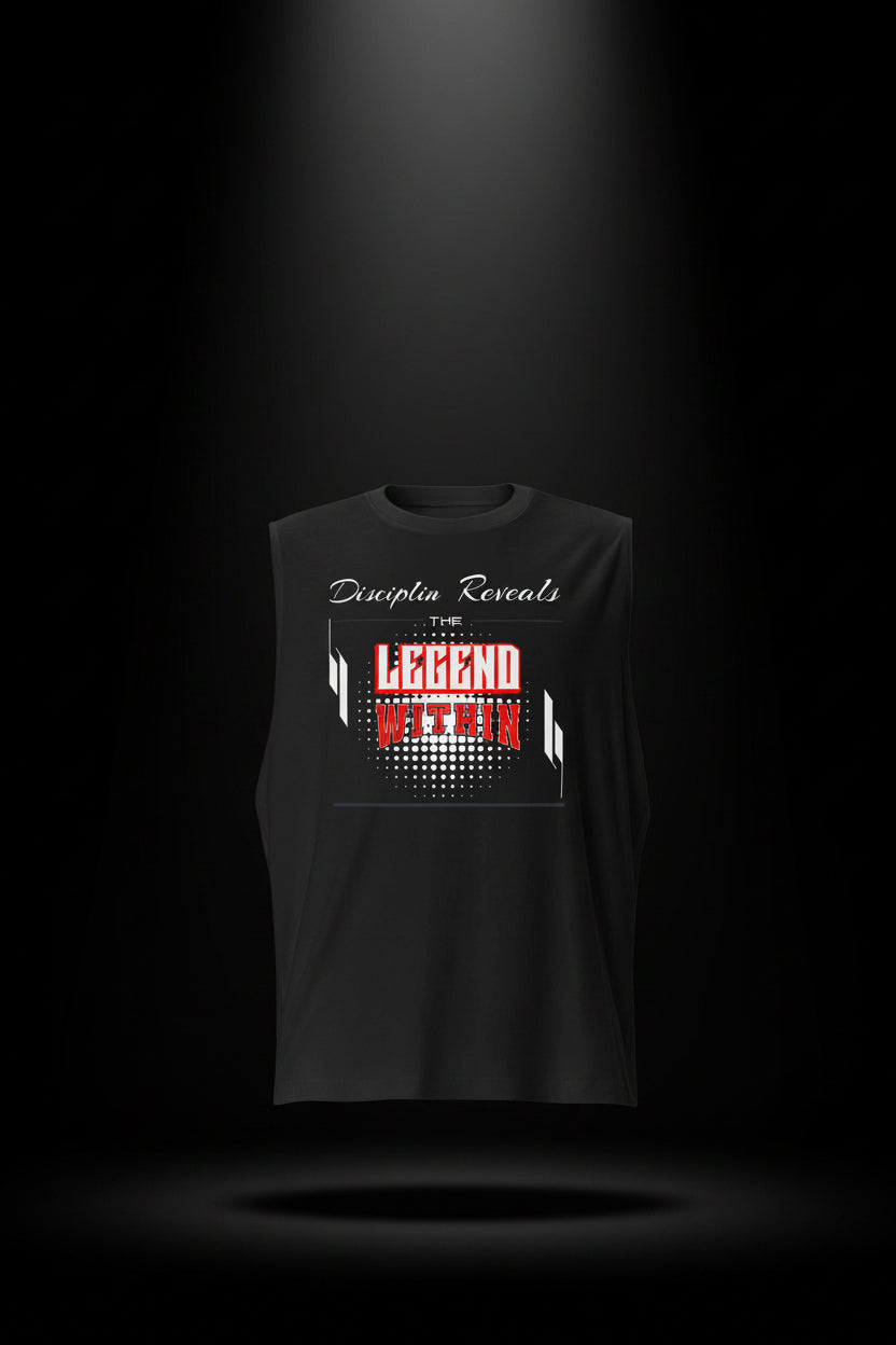 LegendWithin Muscle Shirt soft sleeveless tank with relaxed fit and low-cut armholes for casual urban wear